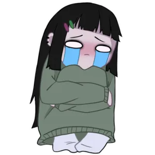 😭 d8d82814 triste, chorando, anime, desenho animado, emocional, garota telegram sticker