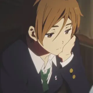 🍪 a1a7861d Anime, Männlich, Schuluniform, Gelangweilt, Nachdenklich, Schüler whatsapp sticker