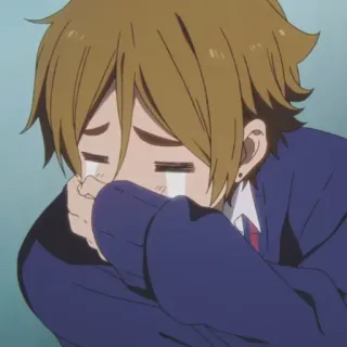 🍪 c335cecc Anime, weinen, traurig, emotional, männlich, Junge whatsapp sticker