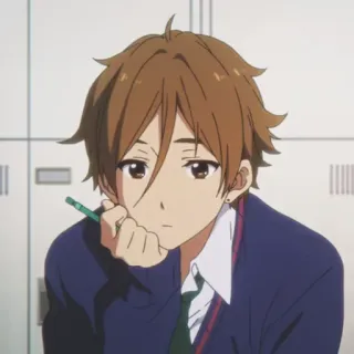 🍪 d8633460 Anime, Junge, Schüler, Denken, Schuluniform, Porträt whatsapp sticker