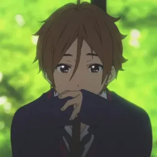 🍢 e2f5d1e3 Anime, Junge, Traurig, Nachdenklich, Emotional, Charakter, Teenager, Schuluniform whatsapp sticker