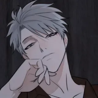 🔮 005fc561 Anime, Mangá, Personagem, Homem, Cabelo Grisalho whatsapp sticker