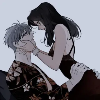 🖤 8d964d84 Anime, Romance, Casal, Vestido, Homem, Mulher whatsapp sticker