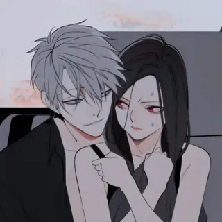 🩸 dee9ffef Anime, Casal, Romance, Desenho animado whatsapp sticker