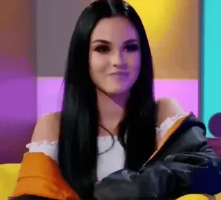 🔹 5ccfacd6 woman, person, portrait, black hair, jacket telegram sticker