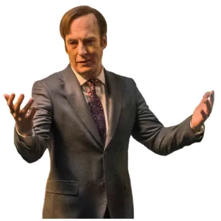 ๐ 46cd2232 Saul Goodman Better Call Saul lawyer, suit, character, tv show, criminal lawyer telegram sticker