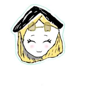 ☺️ 08865ccd cartoon, tekening, schattig, meisje, illustratie telegram sticker