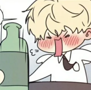 ☁️ 576757b5 การ์ตูน, อนิเมะ, จิบิ, เมา, ขวด, เขิน telegram sticker