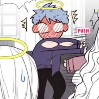 ✨ e993e4ab PUSH อนิเมะ, น่ารัก, Push, การ์ตูน, ตลก telegram sticker