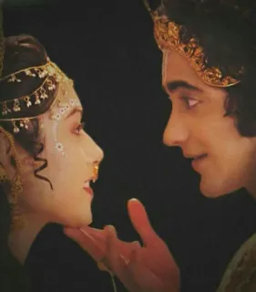 🙃 30bb040f Radha Krishna Hinduism, Radha, Krishna, Indian culture, spiritual telegram sticker