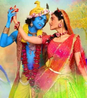 💃 84972f03 Krishna Hinduism, deity, god, religion, spiritual, dancing, divine telegram sticker