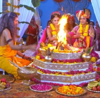 🔥 95305ed6 Hindu wedding, marriage, ceremony, Indian culture, traditional, religion, Hinduism telegram sticker