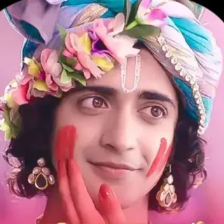 😌 ac31286a Krishna Krishna, Hinduism, Indian culture, religious art, spiritual, god, deity telegram sticker