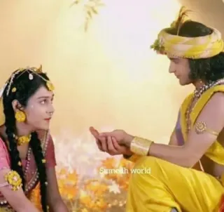 🤲 b79a2b0f Sumeeh world Hinduism, Radha Krishna, Indian culture, religious figure, deity, spiritual telegram sticker