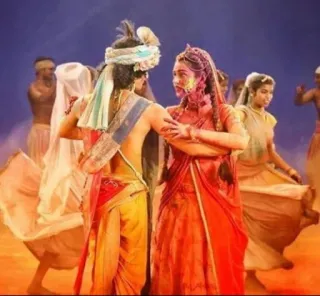 👫 c599a38b dance, traditional, Hinduism, Indian culture, celebration, colorful telegram sticker