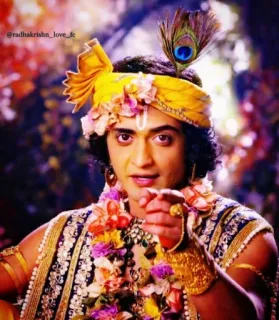 👆 e71672a7 @radhakrishna_love_fc indian culture, deity, hinduism, radha krishna, traditional clothing, spiritual telegram sticker