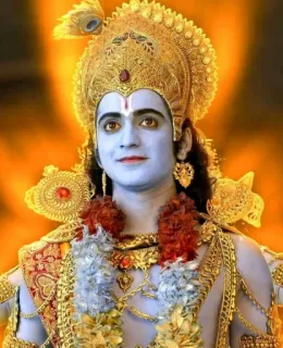 🙂 f1ba0dea Krishna Hinduism, deity, Indian culture, religious figure, god, spiritual, Krishna, Indian religion telegram sticker