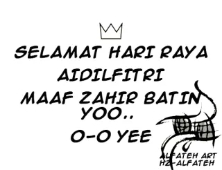 ⚪ f1b09db8 SELAMAT HARI RAYA AIDILFITRI MAAF ZAHIR BATIN YOO.. O-O YEE Selamat Hari Raya Aidilfitri, Maleisië, Indonesië, Religieuze feestdag, Festival telegram sticker