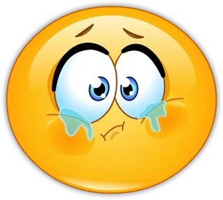 😢 98239757 Эмодзи, Грустный, Плачущий, Слезы, Выражение, Желтый telegram sticker