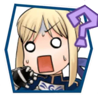 😱 fd6c30c9 อนิเมะ, สับสน, คำถาม, น่ารัก, ผมบลอนด์ telegram sticker