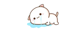 😭 0e18cd0a chat, pleurs, triste, kawaii, animal, mignon telegram sticker