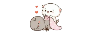 😴 339bcc9c mignon, chat, dormir, amour, animal, dessin animé telegram sticker