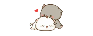 😛 4440b85a mignon, chats, amour, coeur, dessin animé telegram sticker
