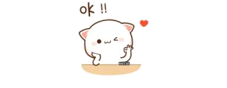👌 6aab619b ok !! ok, mignon, chat, kawaii, approbation telegram sticker
