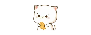 🤨 d9076c94 chat, mignon, dessin animé, poisson, nourriture telegram sticker