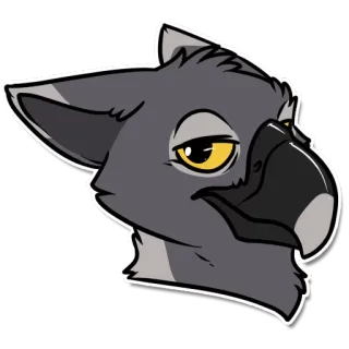 😑 7e93f7ba grifo, antro, furry, ave, fantasía, animal telegram sticker