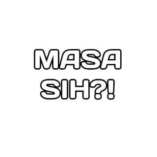 😎 1cfc8dfb MASA SIH?! indonesisch, tekst, vraag telegram sticker
