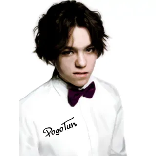 😄 b6b409fd PogoTun 肖像, 人物, 领结, 白衬衫, 风格 telegram sticker