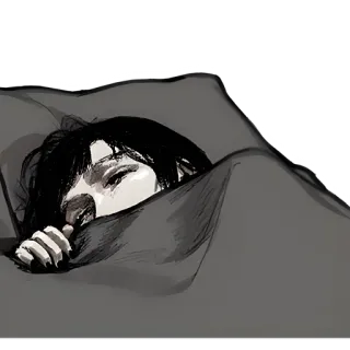 🥱 346e63b5 sleep, bed, night, tired, person, blanket, resting telegram sticker
