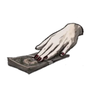 💴 98adde1e dinero, mano, moneda, efectivo, riqueza whatsapp sticker