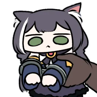 👮‍♂️ 18912211 애니메이션, 고양이귀, 귀여운, 만화, 만화 telegram sticker