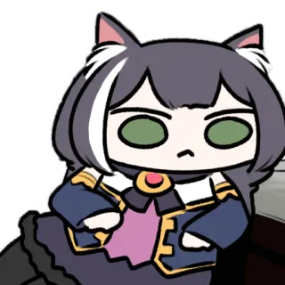 🤔 5f2a2002 애니메이션, 고양이 소녀, 만화, 만화영화, 캐릭터, 귀여운, 카와이 telegram sticker