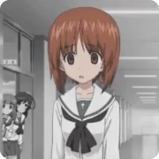 🌟 660777d0 Girls und Panzer Anime, Estudante, Uniforme, Desenho animado, Japão, Girls und Panzer whatsapp sticker