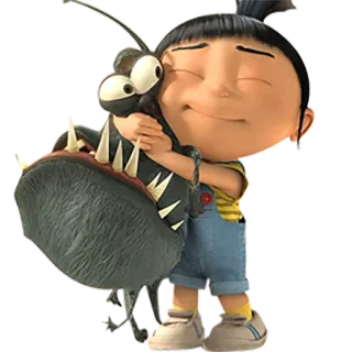 😍 bd7e281e Agnes Despicable Me gadis, peluk, imut, kartun, Gru whatsapp sticker