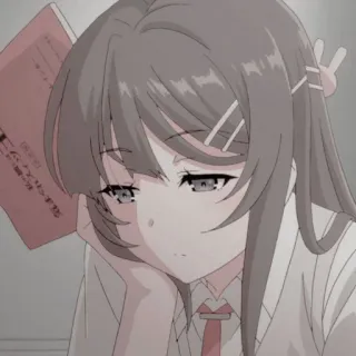 🖤 fffbc2bd anime, schoolgirl, girl, cute, book, uniform, cartoon telegram sticker