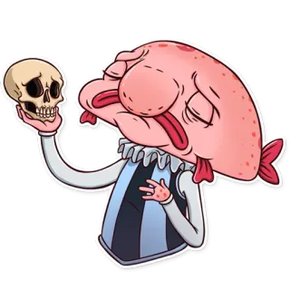 Sad Blobby telegram stickers