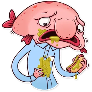 Sad Blobby telegram stickers