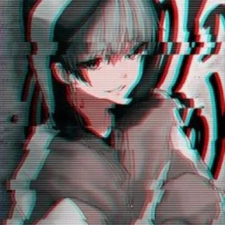 💔 5ef6a7da 애니메이션, 소녀, 글리치, 만화 telegram sticker