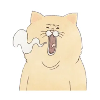 😴 68ba86e4 gato, bostezando, dormilón, animal, dibujo animado telegram sticker