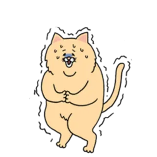 😱 73090d58 gato, dibujos animados, animal, ilustración, lindo, kawaii telegram sticker