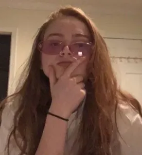 🧐 a51be8aa donna, persona, ragazza, occhiali da sole, selfie telegram sticker