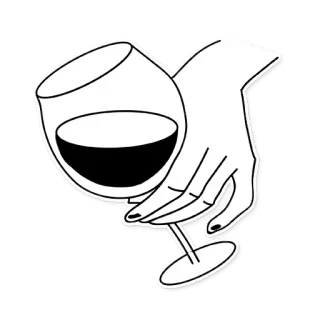 😙 0468670a ワイン, 飲み物, グラス, 手, アルコール, 飲料 telegram sticker