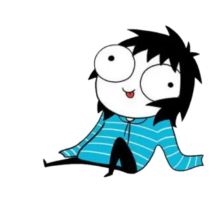 😜 4b861300 卡通, 人物, 插图, 异想天开, 可爱 telegram sticker