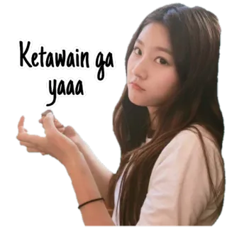 🙄 2dd7c5c8 Ketawain ga yaaa mujer, chica, persona, indonesio, meme whatsapp sticker