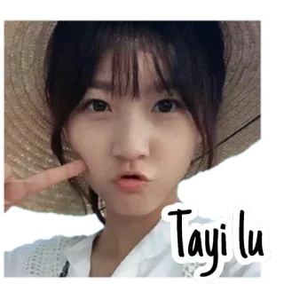 💩 43e679bf Tayi lu persona, mujer, chica, cara, retrato, selfie whatsapp sticker