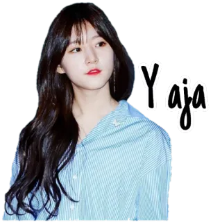 👌 b18131d4 Y aja mujer, retrato, persona, moda, pelo, estilo whatsapp sticker